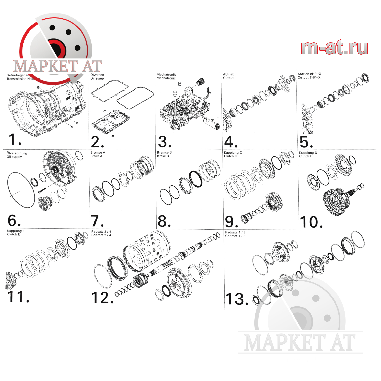 КОМПЛЕКТ УПЛОТНЕНИЙ 1102298057 ZF